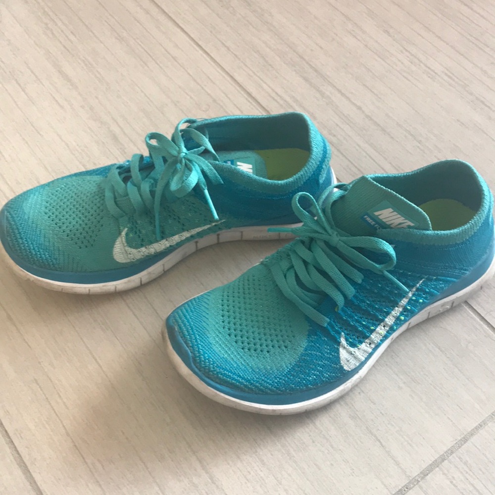 Nike flyknit 4.0 blue green
